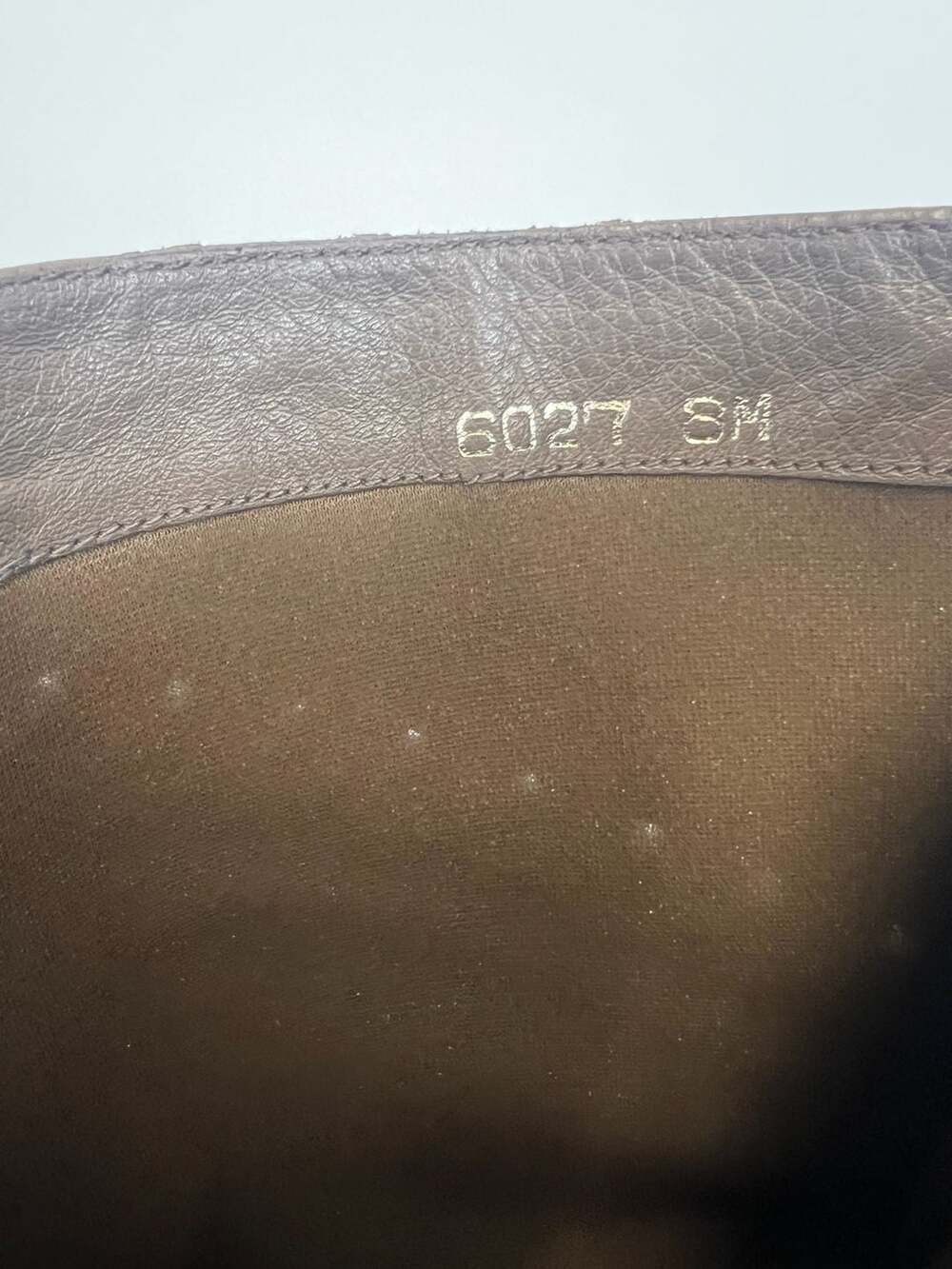 Vintage Grey Leather Croc Embossed Brazil Riding Boots Boho Size 8 M Western - Picture 6 of 8